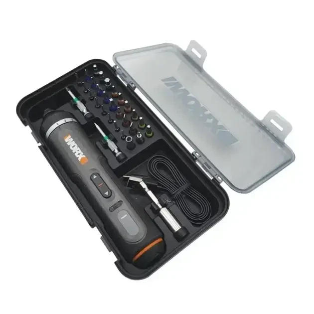 Аккумуляторная отвертка Worx WX242 с набором из 30 Бит в кейсе - изображение 7