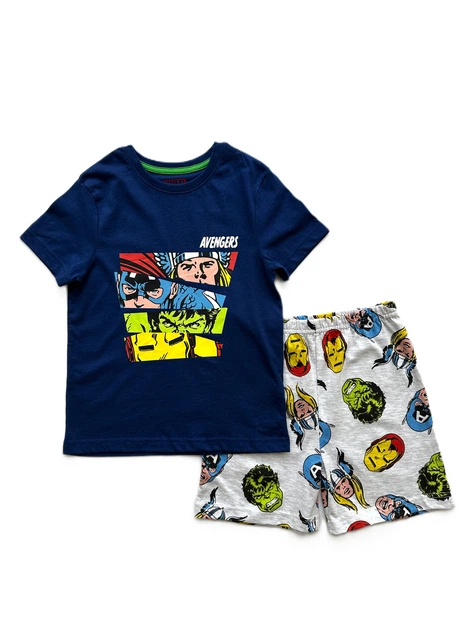 Піжама (домашній костюм) Primark футболка + шорти Marvel Avengers темно-синя-сіра, 5-6р., 116см - Фото 1 Піжама (домашній костюм) Primark футболка + шорти Marvel Avengers темно-синя-сіра, 5-6р., 116см - изображение 1