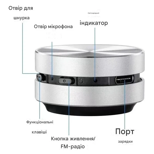 Портативная виброколонка Dura Mobi Humbird Silver - беспроводная Bluetooth-колонка с присоской, вибрационный динамик - изображение 4