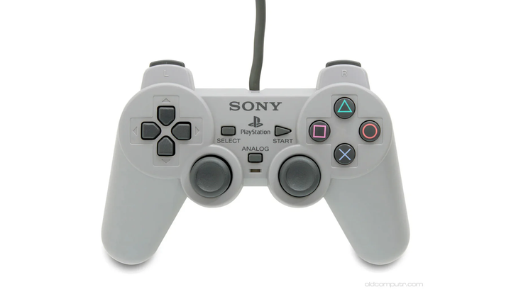 Геймпад Дротовий Sony PlayStation 1 SCPH-1180 Dual Analog Grey 2m Б/У - зображення 3
