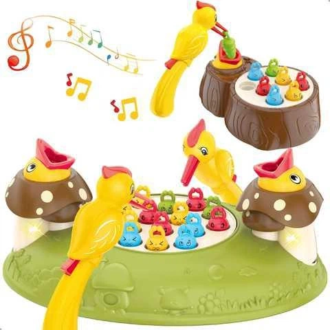 Музыкальная игра Y 33926 A (32) "Накорми птичку", на батарейках, веселая песенка, подсветка, автоматическое движение, черви, 2 птички, в коробке - Фото 1 Музыкальная игра Y 33926 A (32) "Накорми птичку", на батарейках, веселая песенка, подсветка, автоматическое движение, черви, 2 птички, в коробке - изображение 1