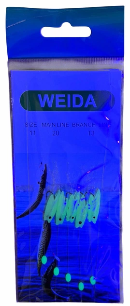 Самодур WEID рыбка- малек 5 крючков светонакопительный size 11 - Фото 4 Самодур WEID рыбка- малек 5 крючков светонакопительный size 11 - изображение 4