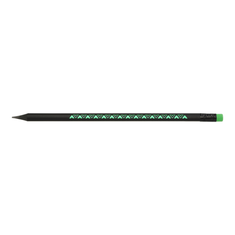 Олівець графітовий ZiBi 2321 HB BLACK DECOR з резинкою, трикутний пластиковий (144) /ZB.2321/ - зображення 8