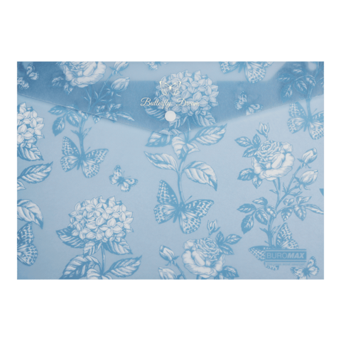 Папка на кнопці А4 BUROMAX 3943-95 ARABESKI синьо-сіра (12) /BM.3943-95/ - Фото 1 Папка на кнопці А4 BUROMAX 3943-95 ARABESKI синьо-сіра (12) /BM.3943-95/ - изображение 1