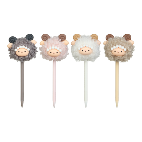 Ручка кулькова ZiBi KIDS Line 2022 FLUFFY LAMB 0,7 мм синя (16) /ZB.2022/ - зображення 2