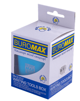 Підставка для ручок BUROMAX 6352-14 RUBBER TOUCH блакитна /BM.6352-14/ - Фото 2 Підставка для ручок BUROMAX 6352-14 RUBBER TOUCH блакитна /BM.6352-14/ - изображение 2