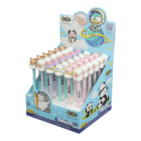 Ручка гелева ZiBi KIDS Line 2219 0,5мм CLOUD "пиши-прай" синя (36) /ZB.2219/ - Фото 2 Ручка гелева ZiBi KIDS Line 2219 0,5мм CLOUD "пиши-прай" синя (36) /ZB.2219/ - зображення 2