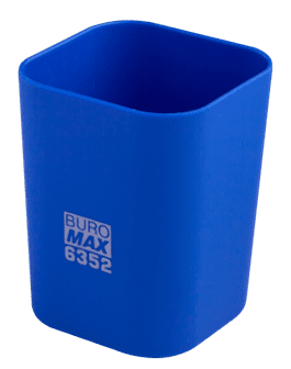 Підставка для ручок BUROMAX 6352-02 RUBBER TOUCH синя /BM.6352-02/ - Фото 1 Підставка для ручок BUROMAX 6352-02 RUBBER TOUCH синя /BM.6352-02/ - изображение 1