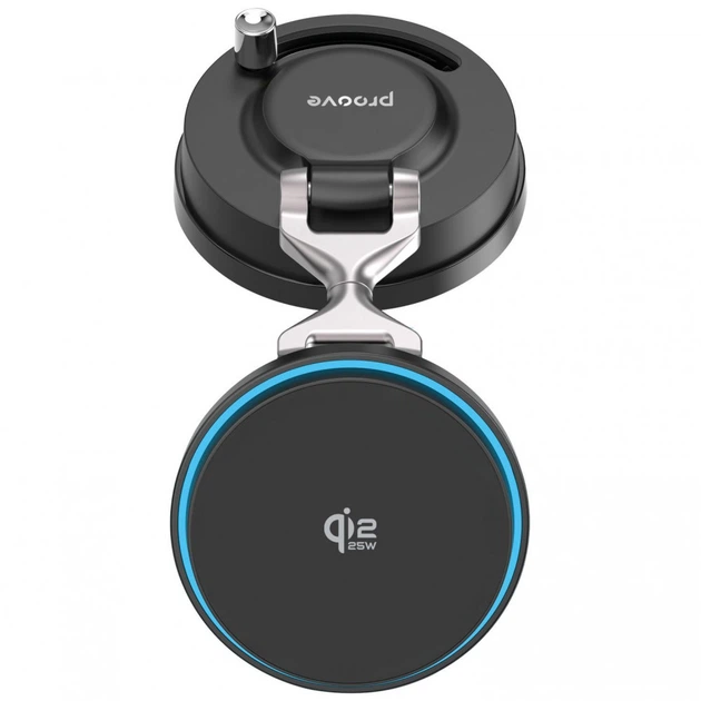 Автомобильный держатель с беспроводной зарядкой Proove JetLock Qi2.2 25W black - Фото 5 Автомобильный держатель с беспроводной зарядкой Proove JetLock Qi2.2 25W black - изображение 5