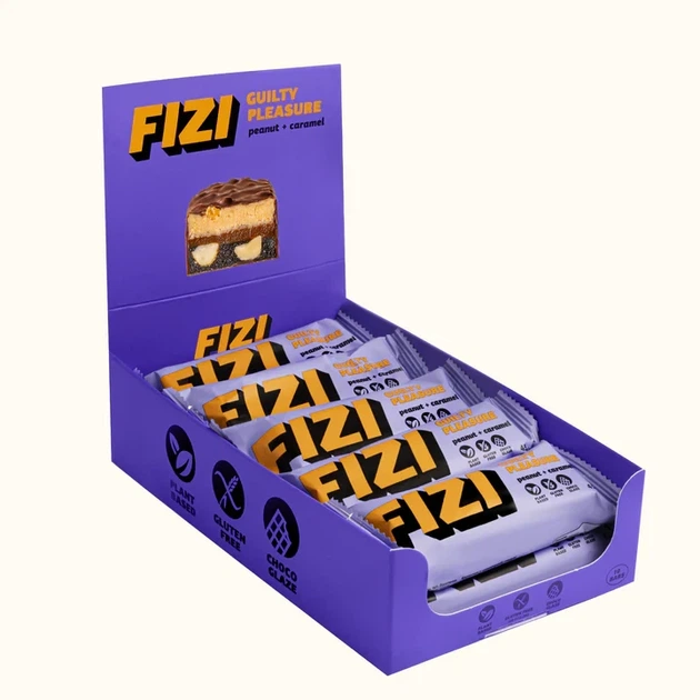 Батончик шоколадний "PEANUT + CARAMEL" FIZI, 40 г - Фото 5 Батончик шоколадний "PEANUT + CARAMEL" FIZI, 40 г - зображення 5