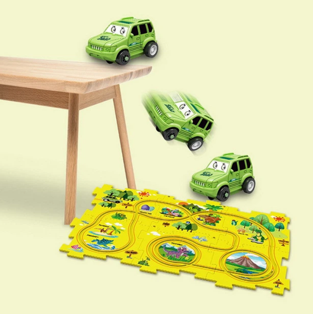 Развивающая игрушка-пазл 5PCS Rail Car желтый - Фото 6 Развивающая игрушка-пазл 5PCS Rail Car желтый - изображение 6