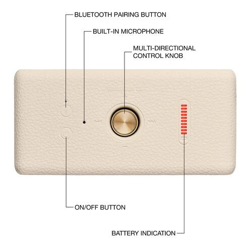 Колонка Marshall Emberton III Cream 20W Original (Підтримка офіційного додатку)(1006712) - зображення 2