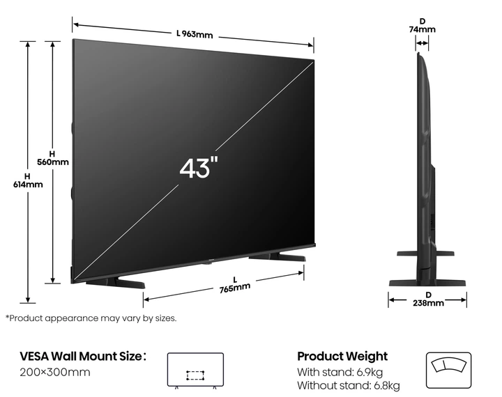 Телевізор Hisense QLED 43" (43E7Q) - зображення 4