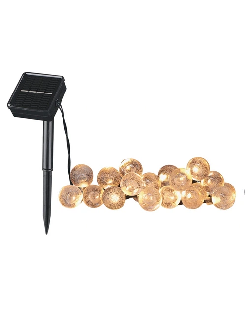 Гирлянда на солнечной батарее Goldlux 329479 Bubble Glass LED 2700K IP44 прозрачная - изображение 2