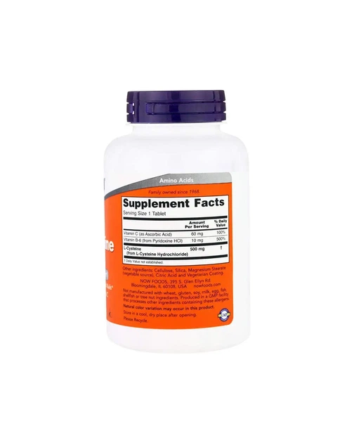 L-Цистеин Now Foods 500 мг - 100 таб 733739000774 - изображение 2