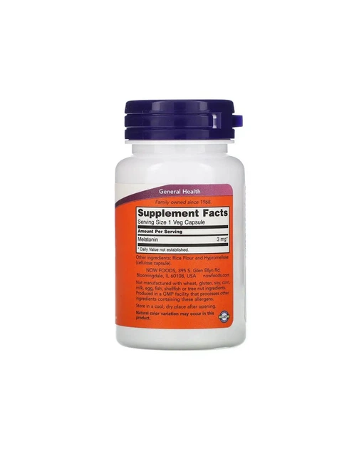 Мелатонин 3 мг Now Foods 60 кап 20203295 - изображение 2