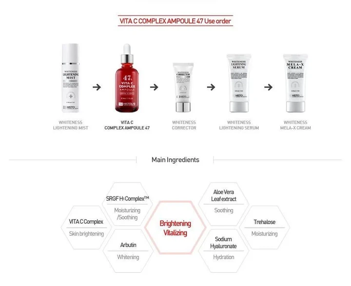 Histolab Vita C Complex Ampoule 47% - Концентрат, що освітлює з вітаміном С 50 мл - зображення 5