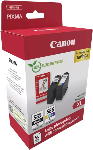 Набор картриджей Canon 6204C005/PG-585/CL-586 XL 10.3 ml Black + 14.1 ml Color (6204C005) - зображення 2