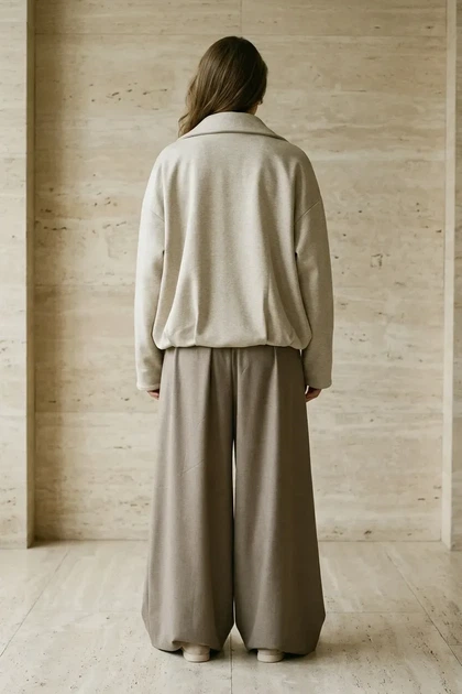 Бомбер с итальянской шерсти L-XL. Бежевый - изображение 5