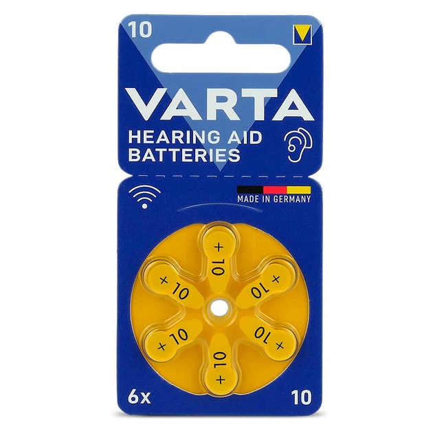 Батарейки VARTA Hearing Aid Batteries 10 (PR70) для слухового аппарата, 6 шт - Фото 1 Батарейки VARTA Hearing Aid Batteries 10 (PR70) для слухового аппарата, 6 шт - изображение 1