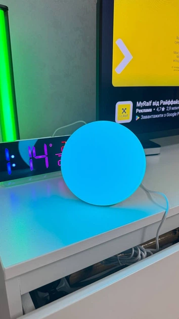 Розумна світлодіодна настільна лампа Hifree RGB Lamp T21 з регулюванням яскравості та керуванням через застосунок - зображення 3