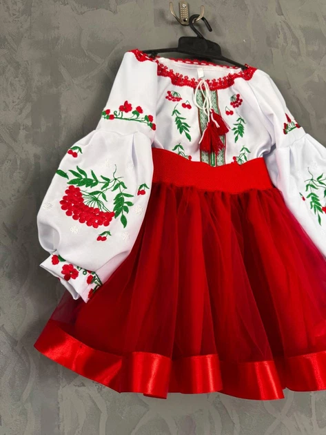 Костюм для дівчинки з вишивкою "Калина" 92-98 см червоний (MOH03) - изображение 4