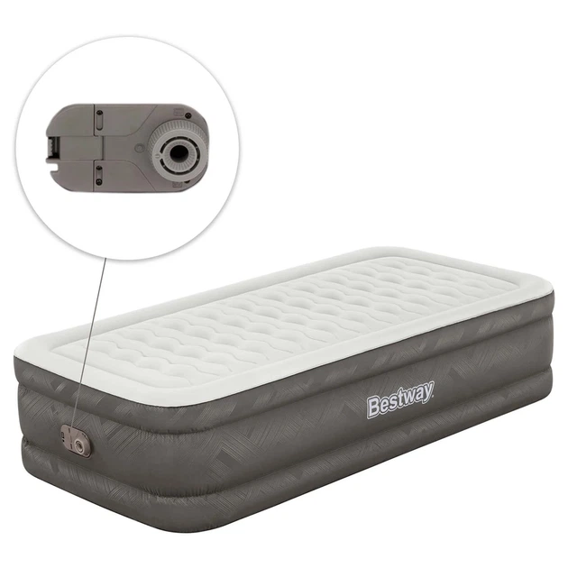 Надувний матрац Bestway з вбудованим електричним насосом 191 x 97 x 46 см 69048 (6942138966619) - зображення 4