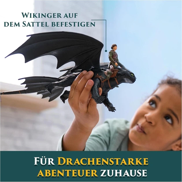 Іграшка Дракон Беззубик Гикавка Spin Master Dreamworks Dragons Toothless and Hicks - Фото 6 Іграшка Дракон Беззубик Гикавка Spin Master Dreamworks Dragons Toothless and Hicks - зображення 6