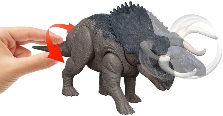 Фігурка динозавр Насутоцератопс Mattel Jurassic World Roar - зображення 3