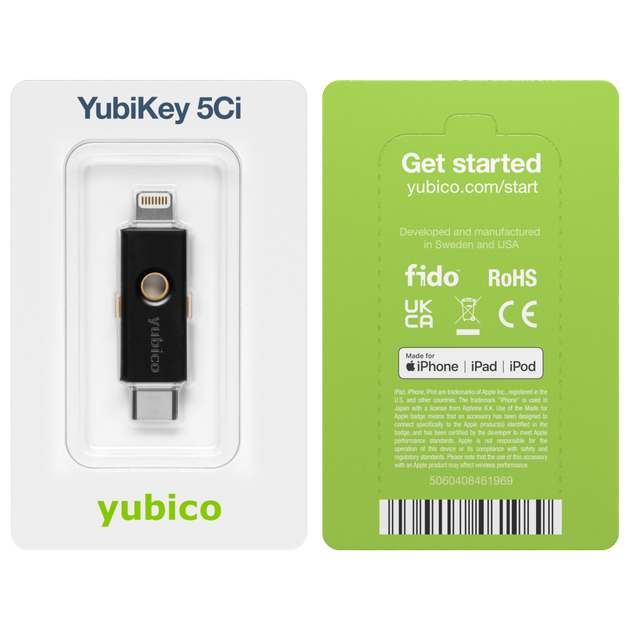 Апаратний ключ Yubico Yubikey 5Ci USB Type-C, Lightning (683072) - изображение 6