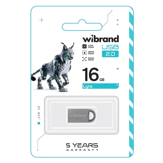 USB флеш накопитель Wibrand 16GB lynx Silver USB 2.0 - Фото 2 USB флеш накопитель Wibrand 16GB lynx Silver USB 2.0 - изображение 2