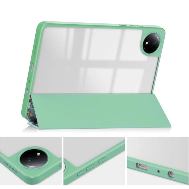 Чохол для планшета BeCover Soft Edge TPU Xiaomi Redmi Pad SE 8.7" Green Marble - зображення 7