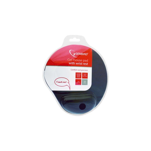 Килимок для мишки Gembird MP-GEL-BK - Фото 2 Килимок для мишки Gembird MP-GEL-BK - зображення 2