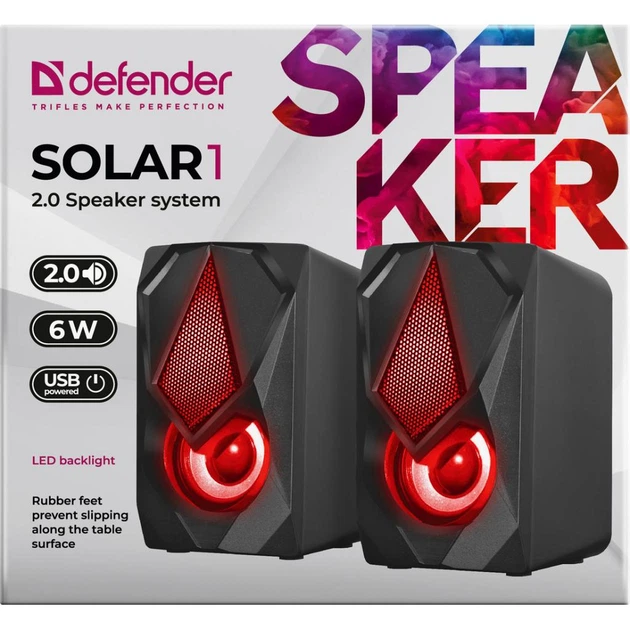 Акустическая система Defender Solar 1 Black - изображение 8