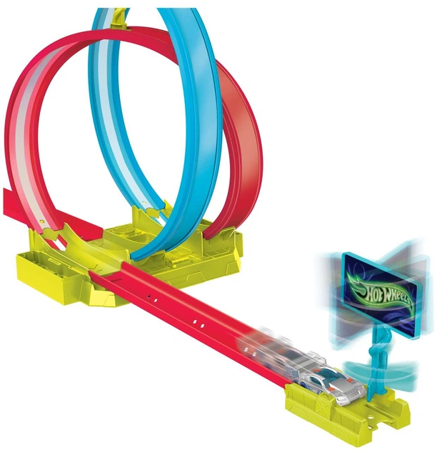 Автомобільний трек Mattel Hot Wheels Neon Speeders - Laser Stunt Slamway (HPC05) (194735155125) - зображення 3