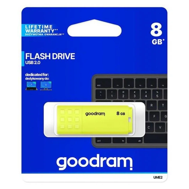 USB флеш накопитель Goodram 8GB UME2 Yellow USB 2.0 - изображение 4