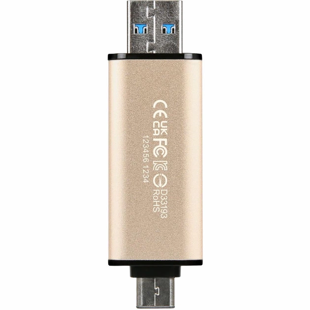 USB флеш накопичувач Transcend 256GB JetFlash 930 Gold-Black USB 3.2/Type-C - зображення 7