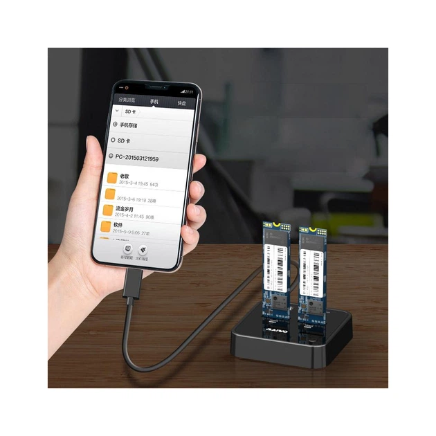 Док-станция для накопителей Maiwo 2*SATA M.2 SSD Key B/B+M USB 3.1 Gen1 Type-C - Фото 5 Док-станция для накопителей Maiwo 2*SATA M.2 SSD Key B/B+M USB 3.1 Gen1 Type-C - изображение 5