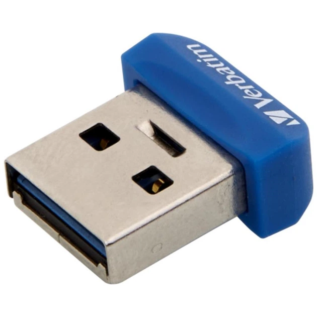 USB флеш накопичувач Verbatim 64GB Store 'n' Stay NANO Blue USB 3.2 - Фото 3 USB флеш накопичувач Verbatim 64GB Store 'n' Stay NANO Blue USB 3.2 - зображення 3