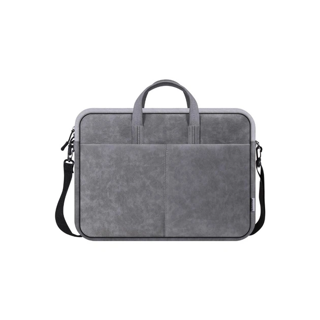 Сумка для ноутбука Defender 15.6" Solid PU gray - Фото 3 Сумка для ноутбука Defender 15.6" Solid PU gray - изображение 3