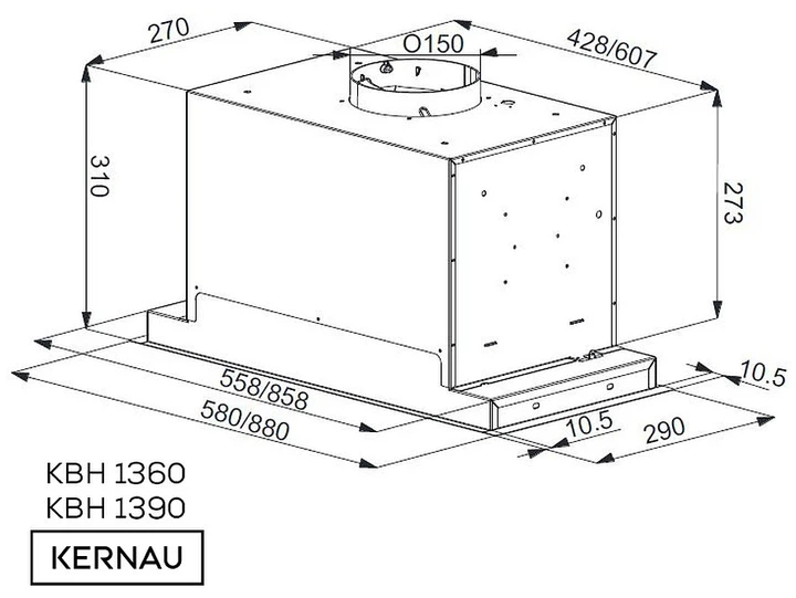 Витяжка Kernau KBH 1360 B - зображення 2