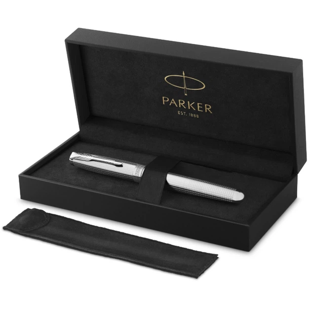 Ручка пір’яна Parker SONNET 17 SE Cisele Palladium PT FP18 F + бархат.чохол (68 711) - изображение 5