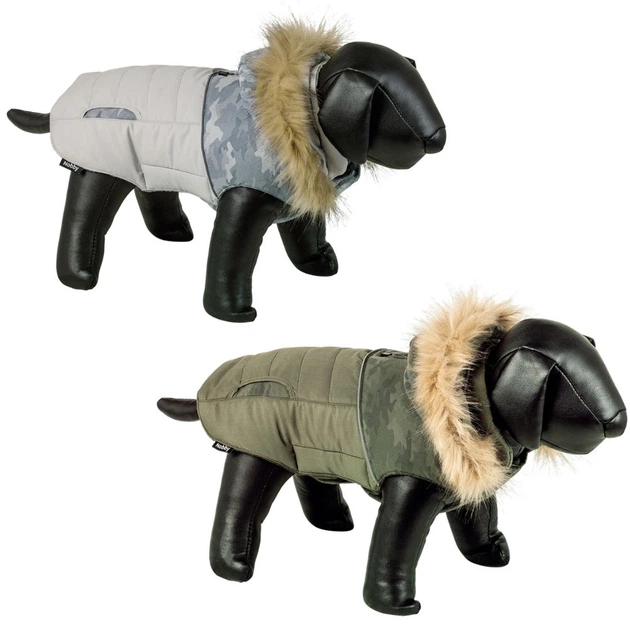 Теплое пальто для собак со съемным капюшоном Bleda Dog Coat Hood Nobby Серый 26 см - изображение 5
