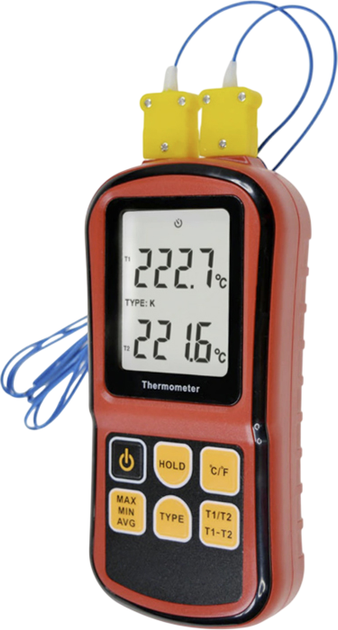 Цифровий термометр Benetech GM1312 з термопарами K-J-T-E-R-N-S (5904041106798) - зображення 1