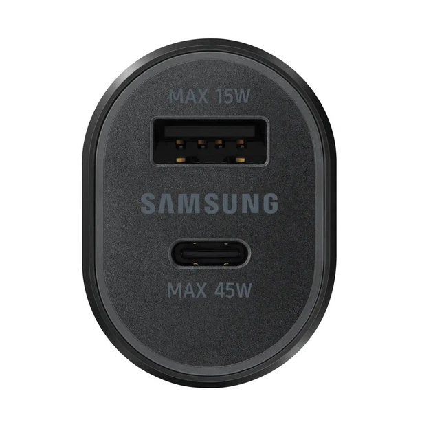 Автомобильное зарядное устройство Foxconn для Samsung с быстрой зарядкой Power Delivery 45W / 3A USB+Type-C + кабель Type-C-Type-C 1м Black - изображение 3