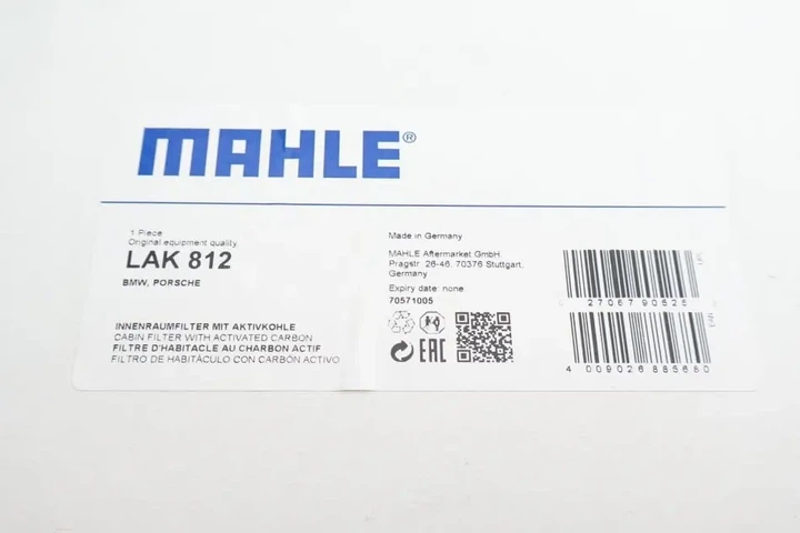 Фільтр салону BMW 3 (F30/F80) 1.6-3.0D 11- (вугільний) KNECHT LAK 812 - зображення 7