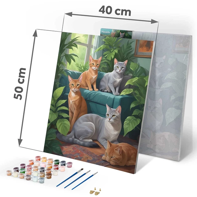 Картина за номерами Massido Коти 40 x 50 см 699015 (5903890623968) - зображення 5