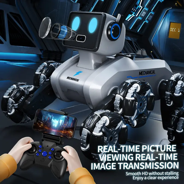 Робот собака на колесах + з WiFI камерою Mechanical Dog N29-4 - зображення 9
