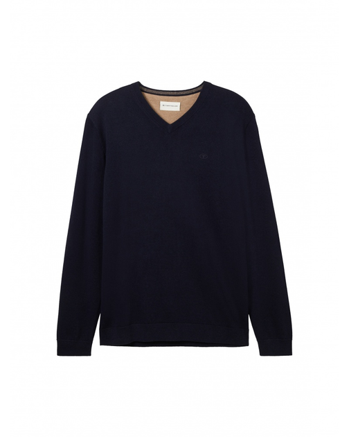 Джемпер чоловічий Tom Tailor NOS VM Темно-синій 1038427-13160 - зображення 5