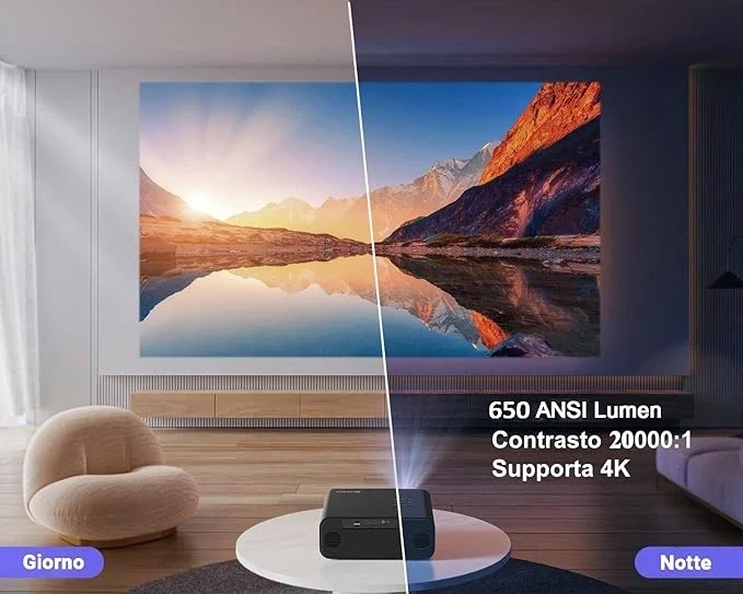 Мультимедийный проектор WiMiUS P62 Full HD LED 15000 Лм Wi-Fi Bluetooth с динамиками - изображение 3